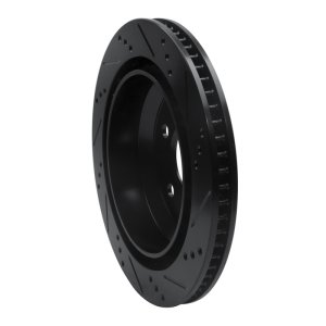 Chevrolet Camaro Brake Rotor (1) - Rear Left - R1 Concepts - Drilled & Slotted - Black - `98-`02